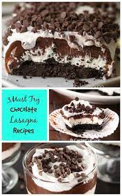 Three Ways To Enjoy Chocolate Lasagna Chocolate Lasagna Desserts Chocolate Desserts