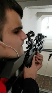 Blind target shooting demonstration