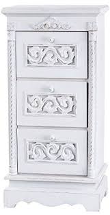 Kommode Nachttisch Nachtschrank Mit 3 Schubladen 64 X 34cm Weiss Antik Im Shabby Chic Landhausstil Landhausstil Romantic Nachtschrank Romantisch Wohnen Shabby