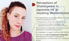 University lecturer is stunned when hackers doodle genitals across her  Shakespeare presentation