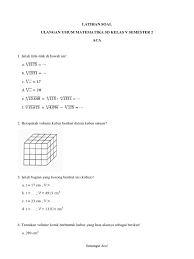 Check spelling or type a new query. Latihan Soal Matematika Sd Kelas V Semester 2