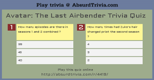 If i like you avatar and want to use it, i will subscibe to you and rate all youur instructables 5 stars. Avatar The Last Airbender Trivia Quiz