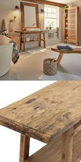 Les meubles à peindre sont en bois brut : 17 Meubles En Bois Massif Pour La Salle De Bains