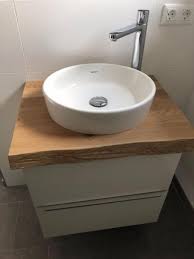 Waschtischplatte Nach Mass Aus Massivholz In Eiche Asteiche Balkeneiche Buche Kiefer Fichte Waschtischplatte Waschtisch Holz Badezimmer Unterschrank Holz