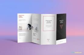 Free 4 Fold Brochure Psd Mockup Brochure Psd Brochure Mockup Free Flyer Mockup