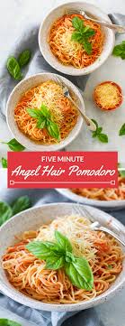 1/2 hour to 45 min, till tomatoes and basil get soft. Angel Hair Pomodoro Five Minute Pasta Zen Spice