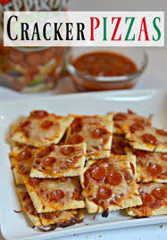Cracker Pizzas Healthy Afternoon Snacks Savory Snacks Food