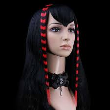 5 out of 5 stars. Red And Black Stripes Clip In Hair Extensions By Fantasmagoria The Dark Store