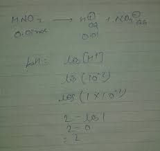 A solution is found to contain 0.63g of nitric acid per 100ml of the  solution. What is the ph of the - Brainly.in