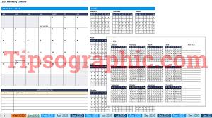Monthly Marketing Calendar Template For Excel Free Download 2020 2021 2022 Tipsographic Marketing Calendar Template Marketing Calendar Calendar Template