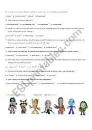 Displaying 162 questions associated with treatment. Guardians Of The Galaxy Quiz Esl Worksheet By Shane Dcrez Co Uk