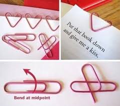 Diy Heart Shaped Paperclip Bookmarks Paper Pin Paper Hearts Paper Clip