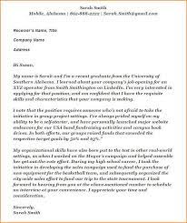 Writing A Cover Letter With No Experience Example