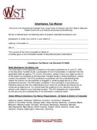 Check spelling or type a new query. Appendix Vi S T A I O R G Inheritance Tax Waiver Form Pdf4pro
