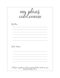 My Plans God S Answers Worksheet A Morning Prayer Raquel Dorsey Blog How To Plan God Scripture Printables