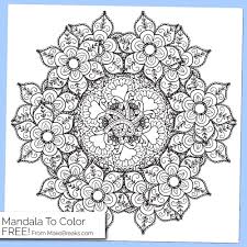Set up a table outside and keep kids of all ages occupied with these spring pictures to color. Free Printable Mandala Coloring Page 3 Make Breaks