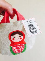 マトリョーシカのアップリケ フェルト手芸作家 panenka 北向邦子 わたしの毎日 手芸 ハンドメイド フェルト アップリケ