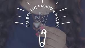 Pin the shirt into position using two safety pins on each side. 12 Amazing Safety Pin Hacks To Use It Smartly Looksgud Com