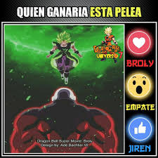 Maybe you would like to learn more about one of these? Quien Ganaria Esta Pelea Broly Empate Dragon Ball Super Movie Broly Design By Ade Bachtiar W Jiren Broly Meme On Ballmemes Com