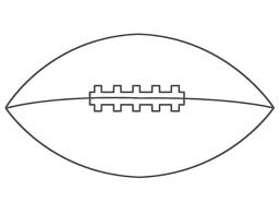 Le ballon de rugby est ovale. Coloriage Rugby Facile Dessin Gratuit A Imprimer