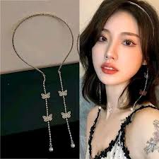 Euthalia Butterfly Zircon Pearl Blink Headband Bando Untai Crystal Blink  Blink Kupukupu Diamond Mutiara Fashion