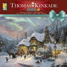 Thomas kinkade puzzles | a must have for fans of the painter of light. Thomas Kinkade Santa S Night Before Christmas Jigsaw Puzzle 1000 Pieces Ceaco