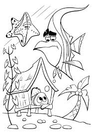 Here is a coloring page of this friendly fish taking a relaxing swim though sea. Coloring Pages Finding Nemo Coloring Page