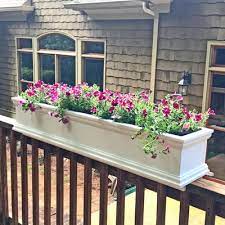 Accent your porch or deck railing with the window box. 5 Foot Long 60 Charleston Deck Balcony Rail Top Outdoor Pvc Planter