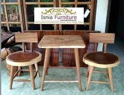 Kursi Teras Kayu Trembesi Solid Model Minimalis Terbaru