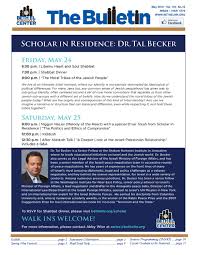 May 19 Bulletin By Beth El Synagogue Center Issuu