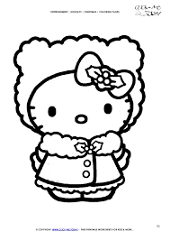 Here's a set of free printable alphabet letter images for you to download and print. Free Hello Kitty With Hat Coloring Page Christmas 70