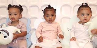 Instead of a punk a$$ kid. Kim Kardashian West Kylie Jenner And Khloe Kardashian Show Off Their Triplets