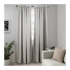 Majgull Zaslony Zaciemniajace 1 Para Jasnoszary 145x300 Cm Zamow Juz Dzis Ikea In 2020 Room Darkening Curtains Block Out Curtains Curtains With Blinds