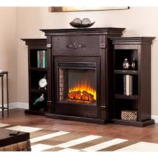 This classic fireplace can be found online at a price range of around $400 to $500. Tennyson Classic Espresso Electric Fireplace With Bookcases Portablefireplace Com