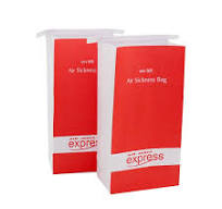 OEM Mini Disposable Custom Print Paper Airsickness Airplane Vomit Bag