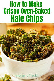 How To Make Crispy Oven Baked Kale Chips Mother Of Health Baked Kale Kale Chip Recipes Kale Chips