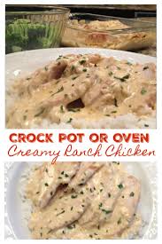 (i used my homemade italian dressing mix to make this dish.) cook for 6 hours on low or 4. Creamy Ranch Chicken Crock Pot Or Oven Sweet Little Bluebird