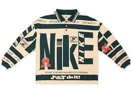 L cactus plant flea market. Nike X Cactus Plant Flea Market Longsleeve Polo Natural Ss21