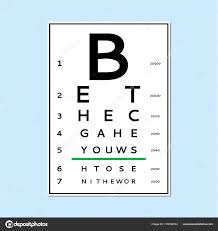 eyes test chart stock vector olhayerofieieva 179166744