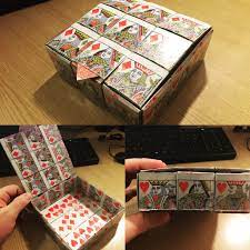 Fully customize a desk of genuine casino quality playing cards! Box An Inmate Made Out Of Playing Cards Playing Card Crafts Cards Card Craft