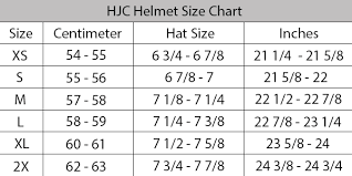 Hjc Motorcycle Helmet Size Chart Disrespect1st Com
