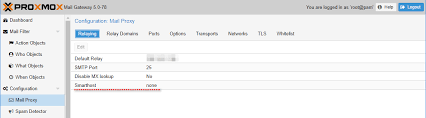 I can send and receive (and read) emails to/from outside using my terminal on the server, thought ssh. How To Use Proxmox Mail Gateway With An Authenticated Smarthost Caretech Computing