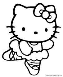 Free hello kitty ballerina coloring pages; Ballerina Hello Kitty Coloring Pages Coloring4free Coloring4free Com