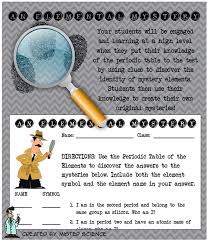 Fun Elemental Mystery Activity Element Periodic Table Atom Jr High Middle School Science Lessons Secondary Science Lessons High School Science
