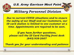 Check spelling or type a new query. Deers Id Cards West Point