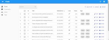 Check spelling or type a new query. React Admin The List View