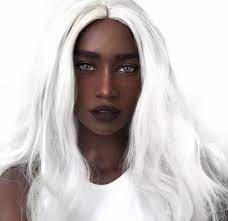 Pin By Wanderlandy On Hair Black Girl White Hair White Hair Dark Skin White Hair