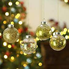 Red single led outdoor hanging finial ornament (29) model# wp680. Amazon Com Sea Team 70mm 2 76 Shatterproof Clear Plastic Christmas Ball Orna Classic Christmas Decorations Christmas Decorations For The Home Christmas Balls