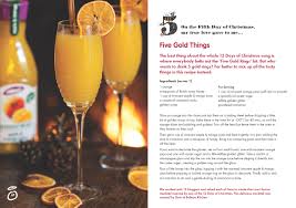 On The Fifth Day Of Christmas My True Love Gave To Me Five Gold Things Smoothie Drinks Festive Mocktails Days Of Christmas Song