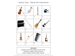 Want to prove you have the best taste in music to your friends while also practicing social distancing? Music Instruments Symbols Starter Quizes Printable Teaching Resources